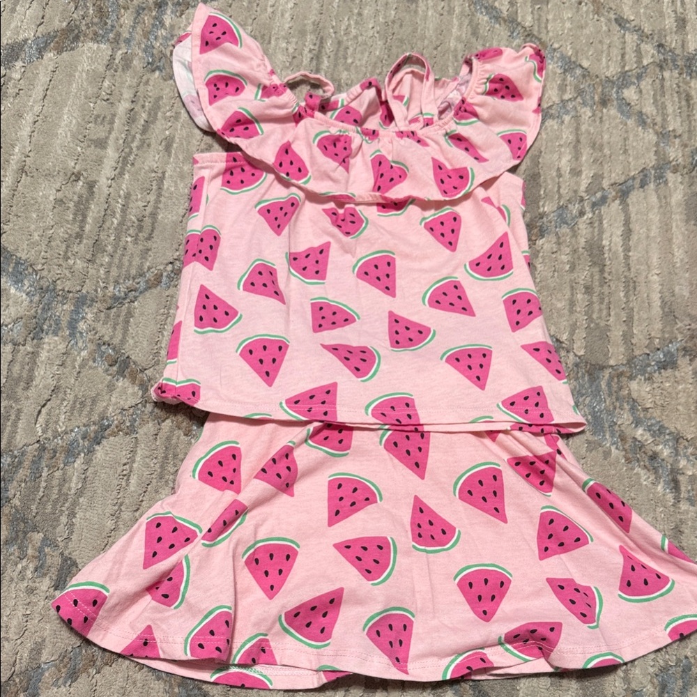 The Children's Place Pink Watermelon Print Set